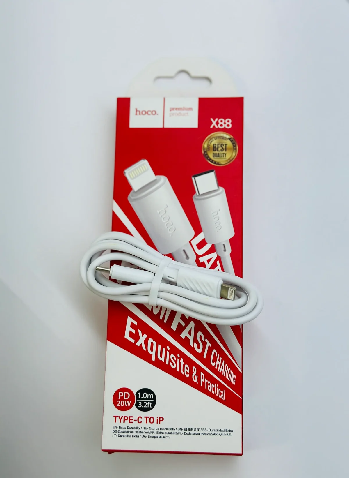 کابل USB-C به لایتنینگ هوکو X88