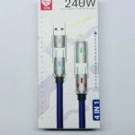 کابل فست شارژ و دیتا ۴ کاره 240W